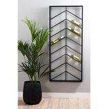 Light & Living Crni zidni metalni držač za boce vina broj boca 16 kom 70x160x6 cm Malbeo – | shoptok.hr
