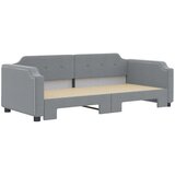  Izvlečna dnevna postelja svetlo siva 80x200 cm blago | Shoptok.si