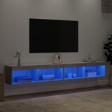 TV ormarići s LED svjetlima 2 kom boja hrasta 100x30x30 cm | shoptok.hr