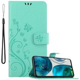Cadorabo Motorola MOTO G52 4G/G82 5G in klasično srebrno - ovitek v cvetličnem dizajnu z magnetnim zapiranjem, stoječo funkcijo in režami za kartice, (20860357) | Shoptok.si