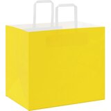  Papirnate vrećice 250 kom s ručkama žute 32x22x28 cm | shoptok.hr