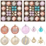  Set božićnih kuglica 88 kom. - RuŴićasta/zlatna/smeđa/tirkizna | shoptok.hr