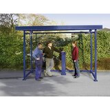 VAR Kombiniran pepelnik v stebriču, prostornina 5 l, ŠxVxG 180 x 1150 x 150 mm, encijan modre barve | Shoptok.si