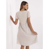 Italy Moda Dress-DHJ-SK-25370.85-beige | Shoptok.si