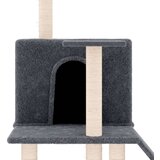  Penjalica za mačke sa stupovima za grebanje tamnosiva 109 cm | shoptok.hr