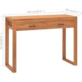  Radni stol s 2 ladice 100 x 40 x 75 cm od reciklirane tikovine | shoptok.hr