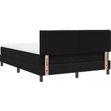 vidaXL Postelja z vzmetnico & LED Črna 140x200 cm Tkanina | Shoptok.si