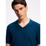 Reserved Polo džemper od strukturirane tkanine - plava | shoptok.hr