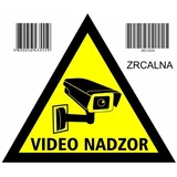 nalepka trikotna zrcalna "VIDEONADZOR"A5 (145x145) obojestranska