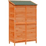 vidaXL Vrtna Šupa Smeđa 106 x 56 x 176 5 cm Čvrsto drvo jele - Smeđa 106 x 56 x 176 5 cm Cijene