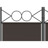Sobna pregrada s 5 panela smeđa 200 x 200 cm od tkanine | shoptok.hr