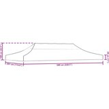 Krov za šator za zabave 3 x 6 m plavi | shoptok.hr