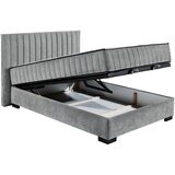 MID.YOU POSTELJA Z VZMETNICO 140 cm x 200 cm , tekstil, leseni material antracit | Shoptok.si