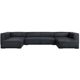 Windsor & Co Sofas Crna kožna kutna garnitura (oblika slova "U") Madame - Cijene