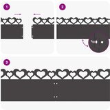 vidaXL Robniki za trato 10 pcs Črna 103 x 0,05 x 22 cm Jeklo | Shoptok.si