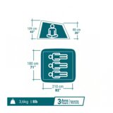  Šator za kampovanje 3 osobe Blue | Eponuda.com