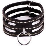 DEVIL STICKS Designer Traingo Collar Calf Softy Leather Black Cene