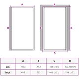 Sobna vrata od stakla ESG i aluminija 102,5 x 201,5 cm crna | shoptok.hr