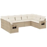 Maison Chic Seti vrtnega pohištva - Vrtna garnitura 9-delna z blazinami bež poli ratan, (21804314) | Shoptok.si
