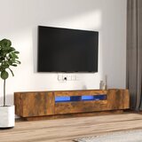 The Living Store Komplet TV omaric LED 2-delni dimljen hrast inženirski les - Komplet TV Omaric, (21374055) Cene