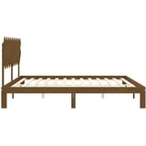  Okvir kreveta s uzglavljem boja meda 200x200cm od masivnog drva | Eponuda.com