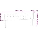  LED uzglavlje ružičasto 203x16x78/88 cm baršunasto | shoptok.hr