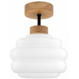 Brilagi LED plafonski luster RETRO GLASS 1xE27/60W/230V Ø 20 cm hrast/bela Cene