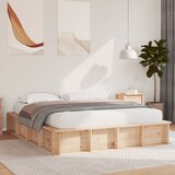 vidaXL posteljni okvir s prostorom za shranjevanje 160 x 200 cm iz trdnega bora u