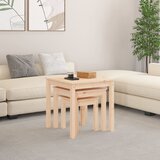 Uklapajući stolići 3 kom od masivne borovine | shoptok.hr