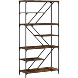 Maison Chic Knjižna omara - Knjižna polica - Knjižni regal sonoma hrast 91x36x176 cm inž. les in jeklo, (21723245) | Shoptok.si
