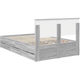  Krevetna konstrukcija Siva Sonoma 120 x 190 cm Inženjersko Drvo | shoptok.hr
