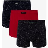 Atlantic 3-PACK Men's boxers - dark blue, red, dark blue Cijene