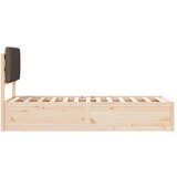  Krevetni okvir s tapiciranim uzglavljem Sivo-smeđa 75 x 190 cm | shoptok.hr
