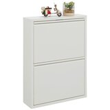 Mömax omara za čevlje max 2, z loputami, bela, kovina | Shoptok.si