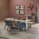 WOOOD Temno rjav oblazinjen jedilni stol z nasloni za roke Tunar – | Shoptok.si