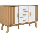  Komoda OLDEN bijelo-smeđa 114x43x73,5 cm od masivne borovine | shoptok.hr