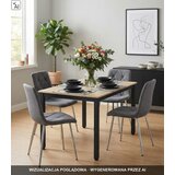 Libra stolica - tamno siva tkanina / kromirane noge x 4 | shoptok.hr