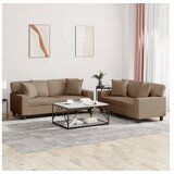 vidaXL 2-dijelni set sofa s jastucima boja cappuccina od umjetne kože | shoptok.hr