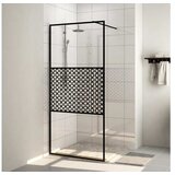  Pregrada za tuš s prozornim ESG steklom 80x195 cm črna | Shoptok.si