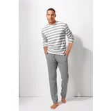 H.I.S Duga pidžama siva / bijela