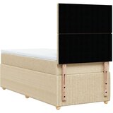 vidaXL Krevet s oprugama i madracem krem 100 x 200 cm od tkanine | shoptok.hr