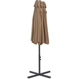  suncobran s aluminijskim stupom 460 x 270 cm smeđesivi | Eponuda.ba