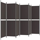 Sobna pregrada s 6 panela smeđa 300 x 180 cm od tkanine | shoptok.hr