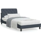 vidaXL Krevet s madracem tamnosivi 100x200 cm baršunasti | shoptok.hr