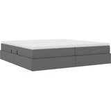 Krevet s madracem i skladištem Tamno siva 200 x 200 cm | Eponuda.com