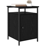 vidaXL Nočna omarica Črni hrast 40 x 42 x 60cm Konstruiran les | Shoptok.si