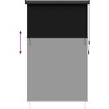 Rolo Črna 140 x 250 cm Tkanina in aluminij, (5000247123) | Shoptok.si