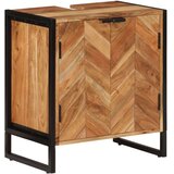 vidaXL Kopalniška omarica 55x35x60 cm akacijev les in železo | Shoptok.si