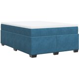  The Living Store Box spring postelja z vzmetnico temno modra 140x190cm žamet - Box Spring Postelja, (21491805) | Shoptok.si