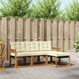  Set vanjskih sofa 4 kom. Prirodna i krem | shoptok.hr